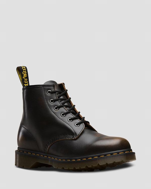 Dr Martens Dámské Kotníkové Boty 101 Vintage Smooth Hnědé, CZ-687319